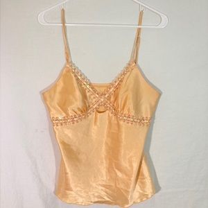 Shirley of hollywood women’s sleepwear orange sequined chemise/slip top & thong